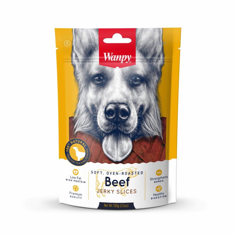 Wanpy Beef Jerky Slices Dog Treat