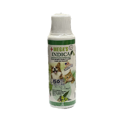 Mega Indica Anti Bacterial and Anti Fungal Shampoo for Cats & Dogs by Petco.pk