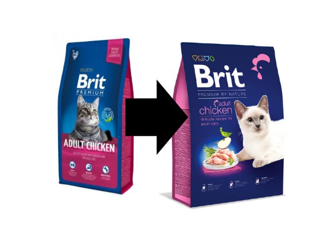 Brit Premium Adult Cat Food Chicken new packing by Petco.pk