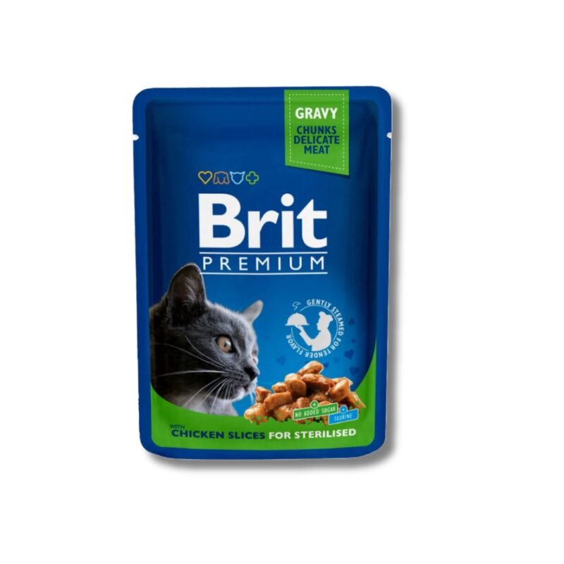 BRIT PREMIUM CAT Gravy POUCH WITH CHICKEN FOR STERILISED BY PETCO