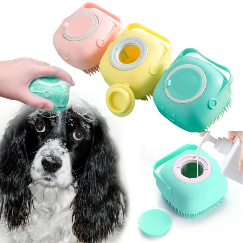 Soft Silicon Massage Bath Brush for Pets in Pakistan by Petco.pk