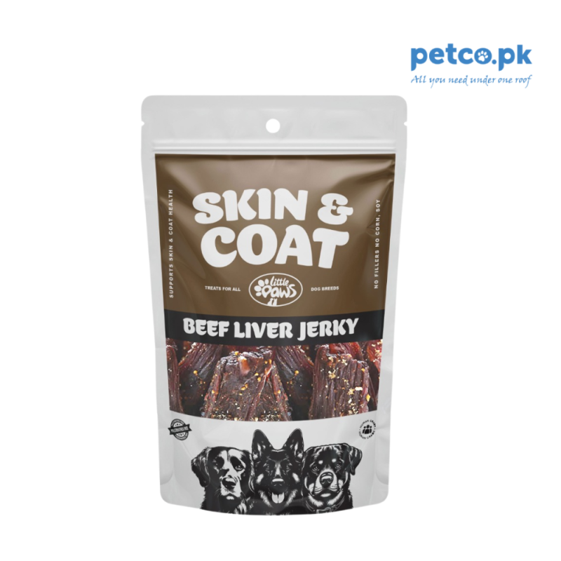 Little Paws Skin & Coat Beef Liver Jerky by petco.pk