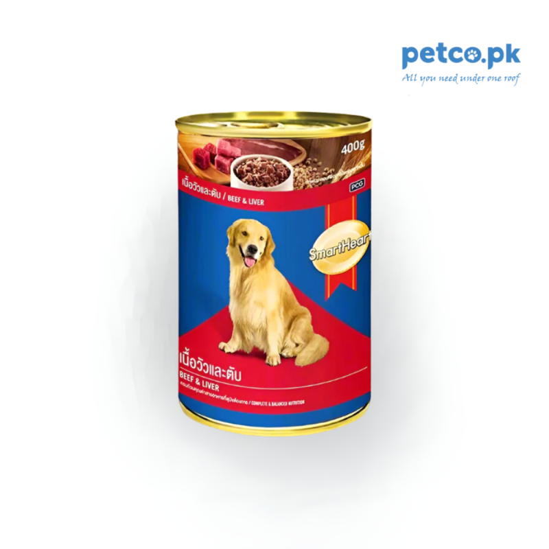 SmartHeart Canned Adult Dog Food Beef & Liver 400 GM