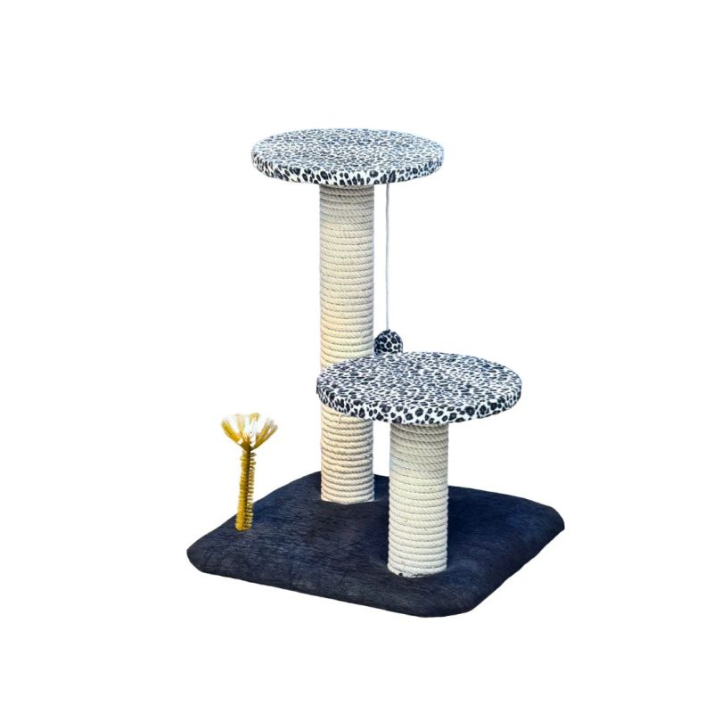 2 Pole 2 Round Top Cat Scratching Post by Petco.pk