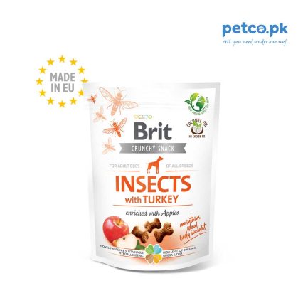 Brit Care Crunchy Dog Snacks Insects with Turkey and Apples