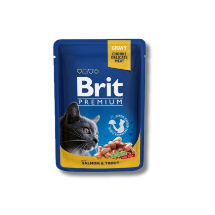 Brit Premium Cat Gravy Pouches with Salmon & Trout