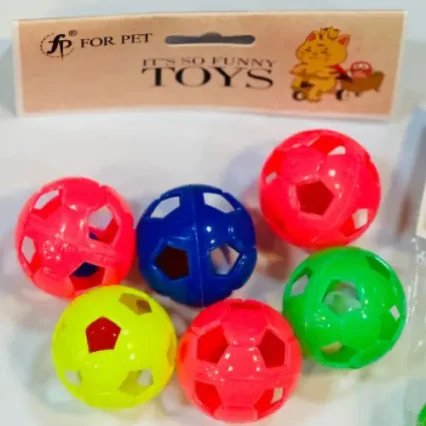 Plastic Ball Set Pet Toys (6 Pcs Pack)