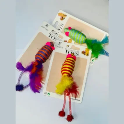 Multi-Coloured Cat Mouse Toy (1 Pc Pack)