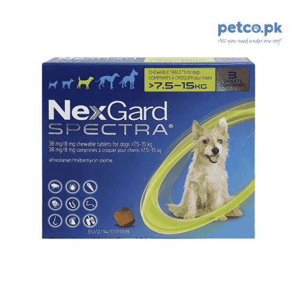 NexGard Spectra 38 mg/8 mg Chewable Tablets for Dogs (7.5-15 kg)