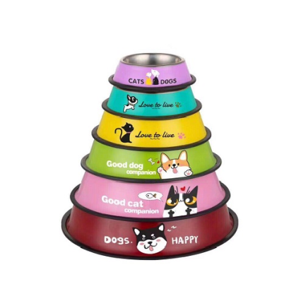 Colour Steel Bowl for Cats and Dogs