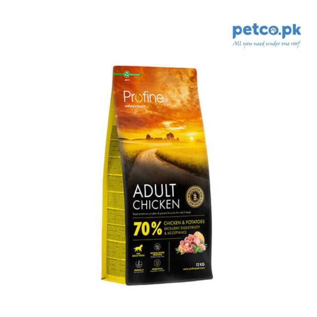 Profine Adult Dog Food Chicken & Potatoes Front Image by Petco.pk