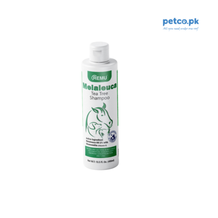 Remu Melaleuca (Tea Tree) Medicated Shampoo for Cats, Dogs, Horses Main Bottle Front Image by Petco.pk