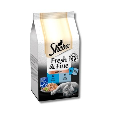 Sheba Fresh & Fine in Gravy Tuna & Cod 6 x 50g