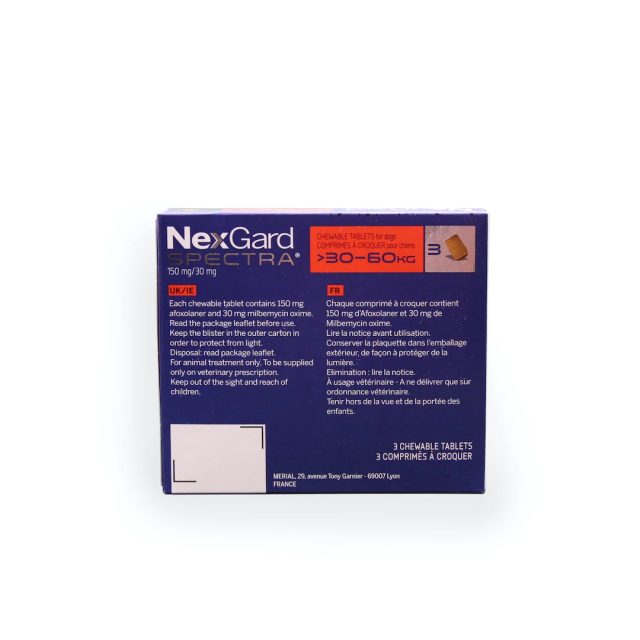 NexGard Spectra 150 mg/30 mg Chewable Tablets for Dogs (30-60 kg) - Image 2