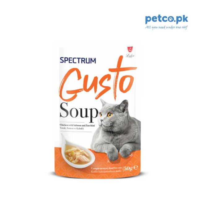 Spectrum Gusto Chicken Salmon and Zucchini Soup for Cats