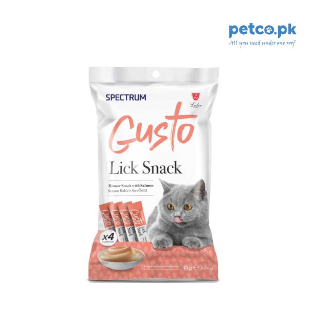 Spectrum Gusto Lick Snack Salmon for Cats