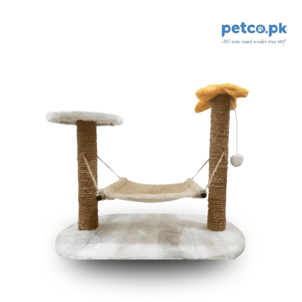 Two Pole Swing Cat Playing Scratching Post - With Detachable Poles