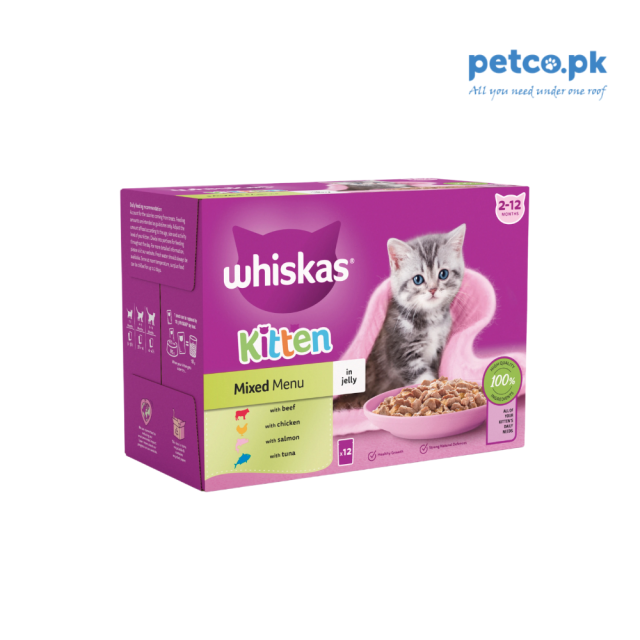 WHISKAS Kitten Mixed Menu Wet Cat Food Pouches