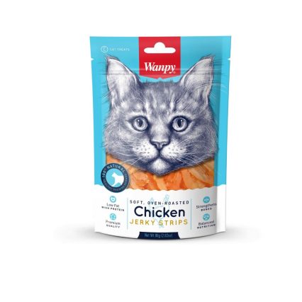 Wanpy Cat Treat Soft Chicken Jerky Strips