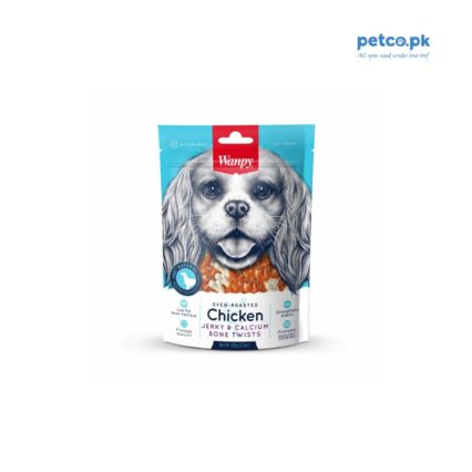 Wanpy Chicken Jerky & Calcium Bone Twists Dog Treat Main Image by Petco.pk