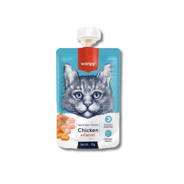 Wanpy Tasty Meat Paste Cat Treat Chicken with Carrot