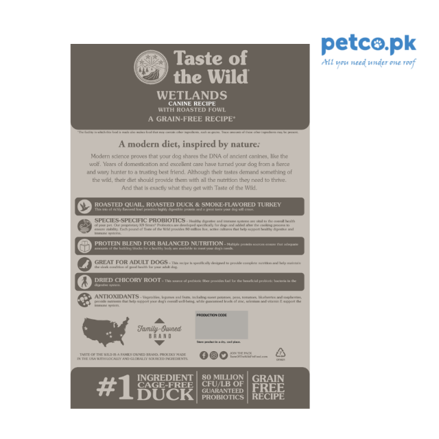 Taste of The Wild - Wetlands Grain Free Adult Formula - Image 2