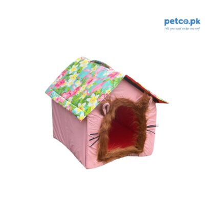 Cat Face House L (Fur) - Comfy and Cozzy House for Cats Front Image by Petco.pk